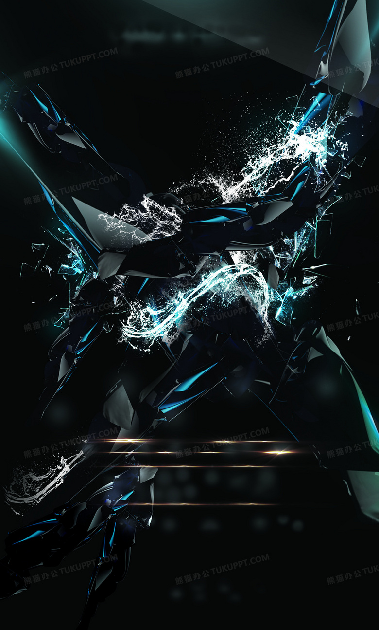 機械絢麗海報背景圖